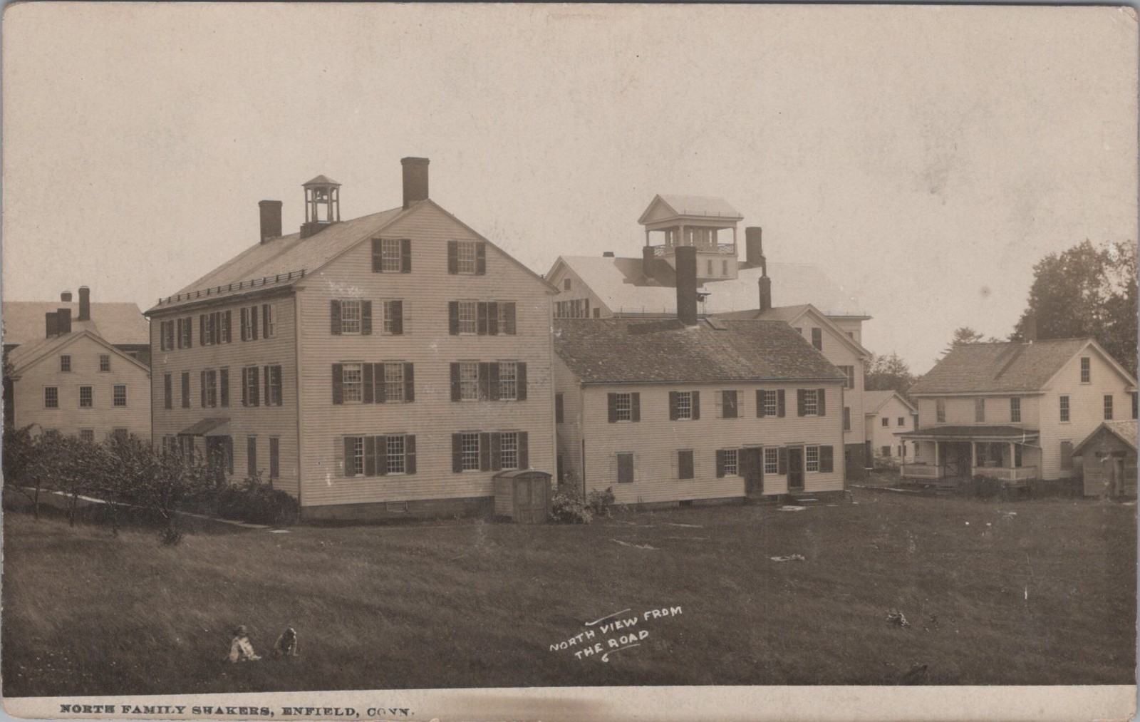 Enfield Connecticut Shaker Meeting House North Family Shakers Dexter 1900s Real Photo Postcard
