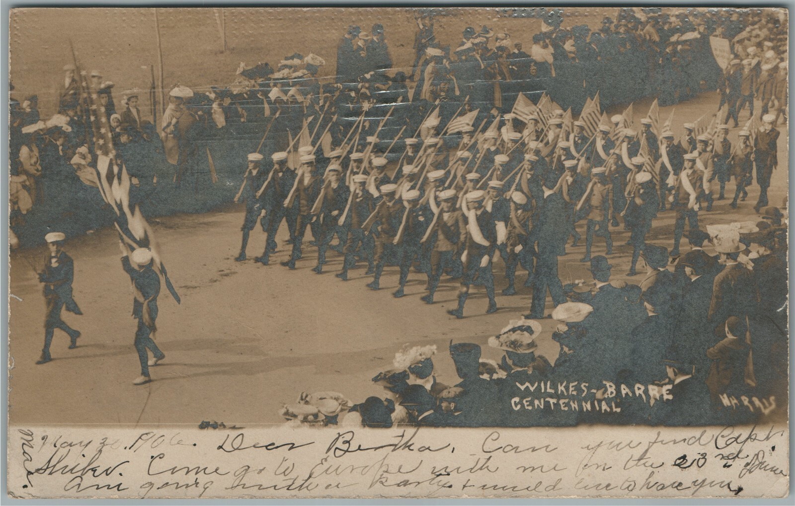 Wilkes Barre Pennsylvania Centennial Parade Real Photo Postcard