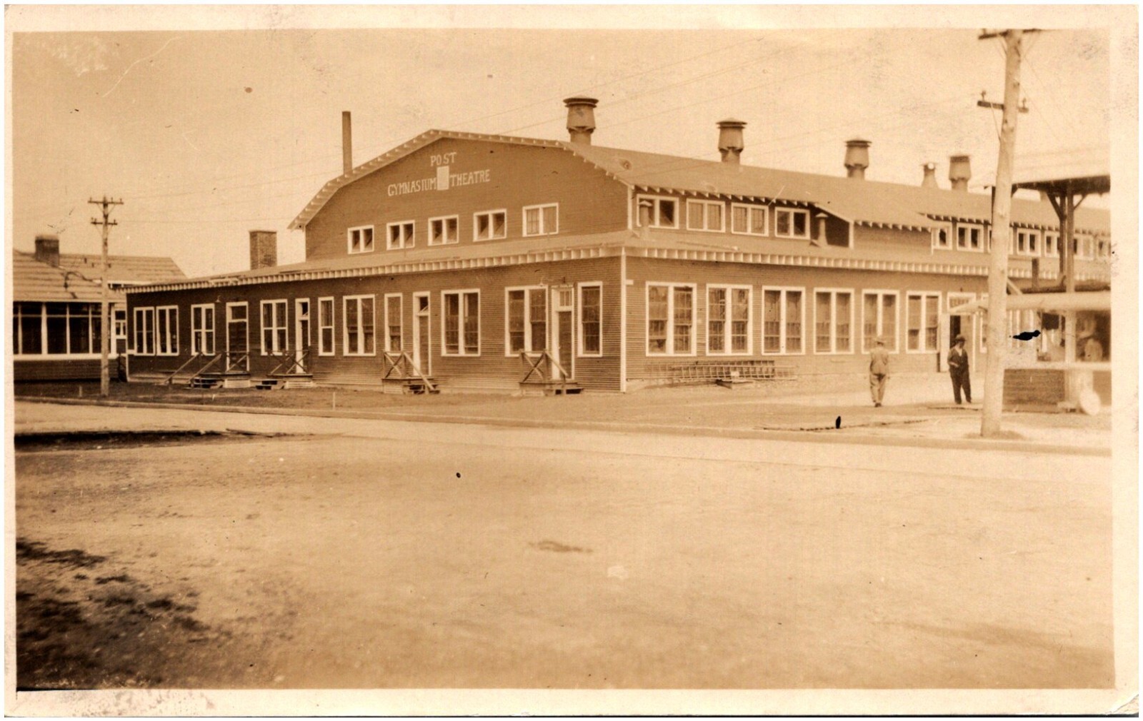 MCB Quantico Virginia Post Gymnasium & Theater Real Photo Postcard
