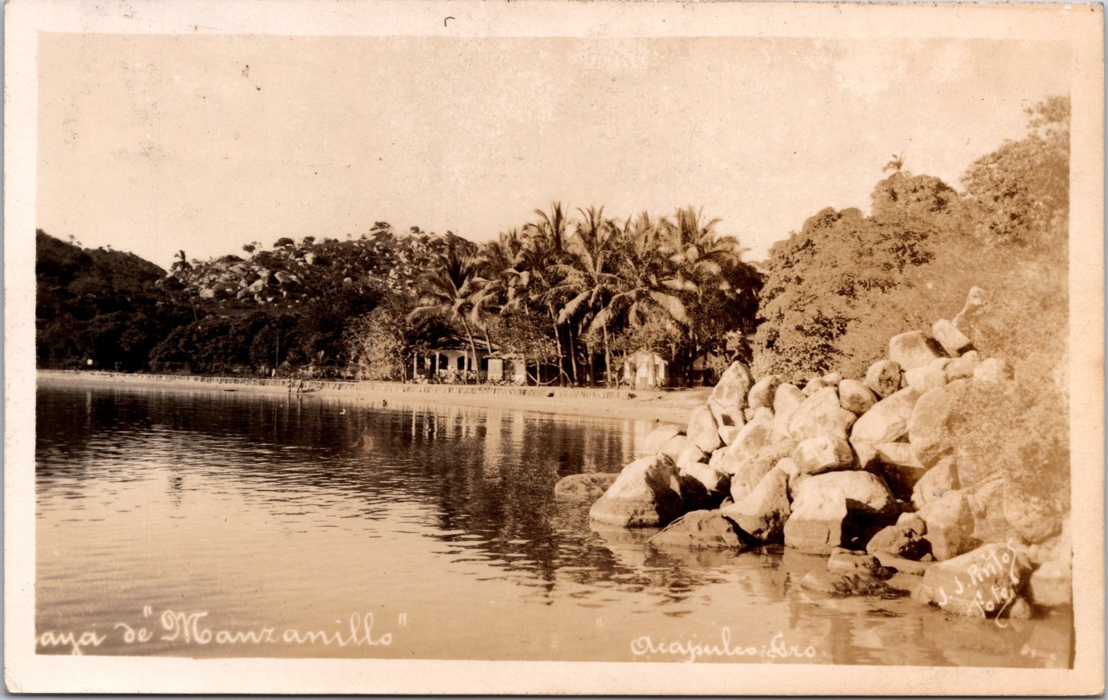 Mexico Acapulco de Juarez Guerrero Jj Pintos Real Photo Postcard