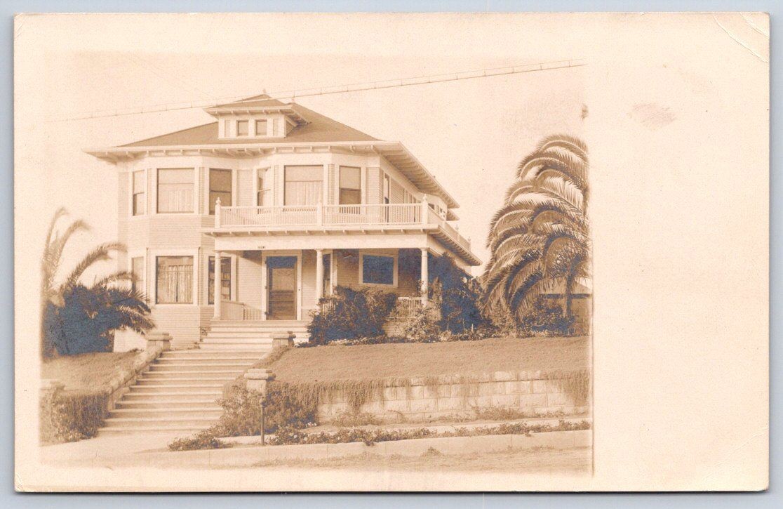 Los Angeles California Craftsman House 1910 Real Photo Postcard
