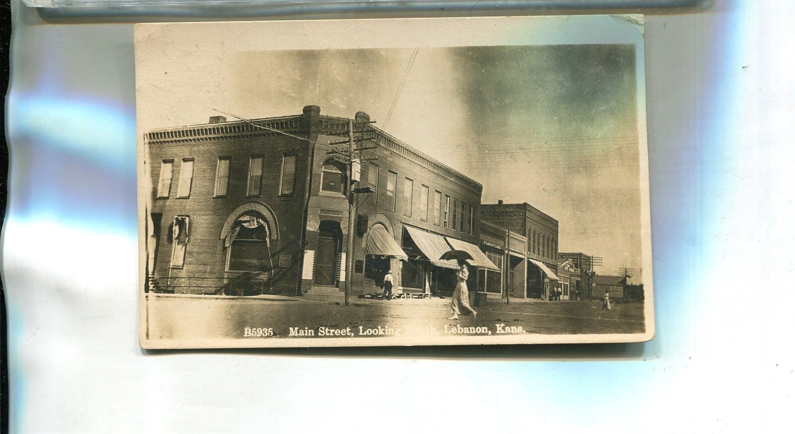 Lebanon Kansas National Bank Real Photo Postcard