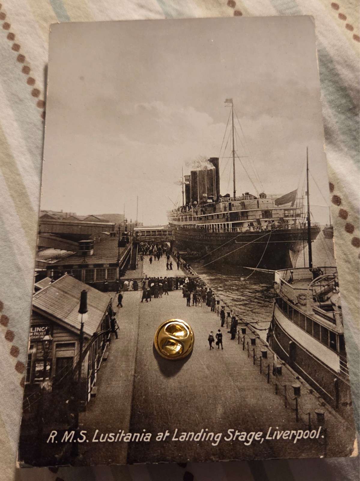 RMS Lusitania Real Photo Postcard