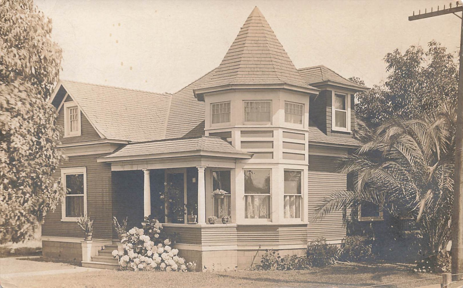 Los Angeles California John And Ida Eroh Home 1910 Real Photo Postcard