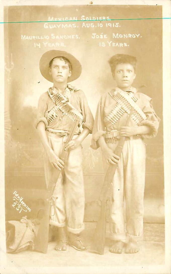 Mexican American War Child Soldiers Real Photo Postcard
