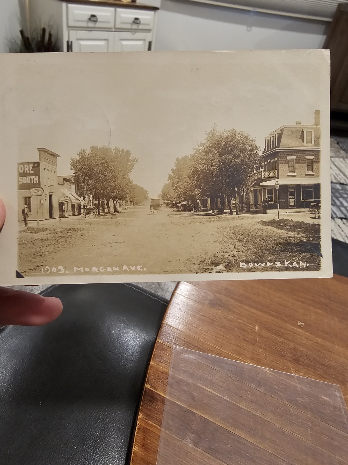 Downs Kansas Street Scene 1903 Real Photo Postcard