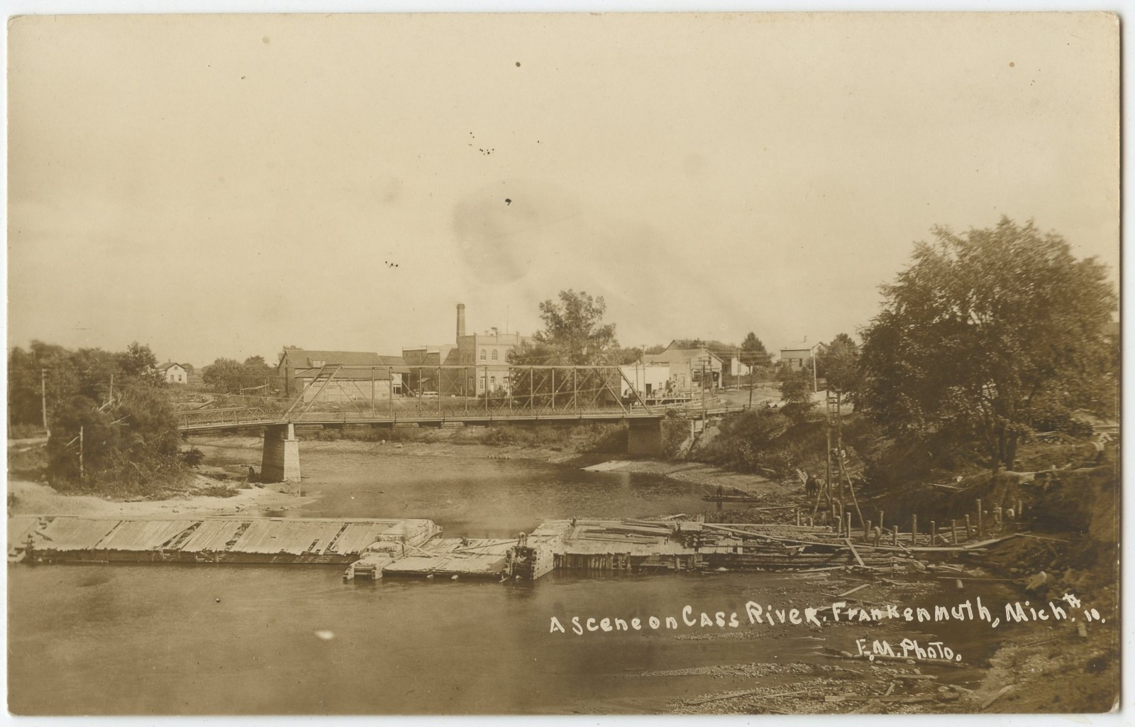 Frankenmuth Michigan Saginaw County Early Brewery Real Photo Postcard