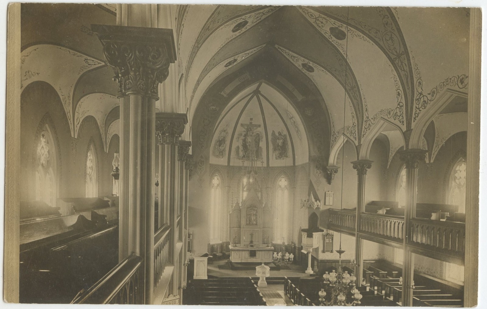 Frankenmuth Michigan St. Lorenz Church Saginaw County Real Photo Postcard