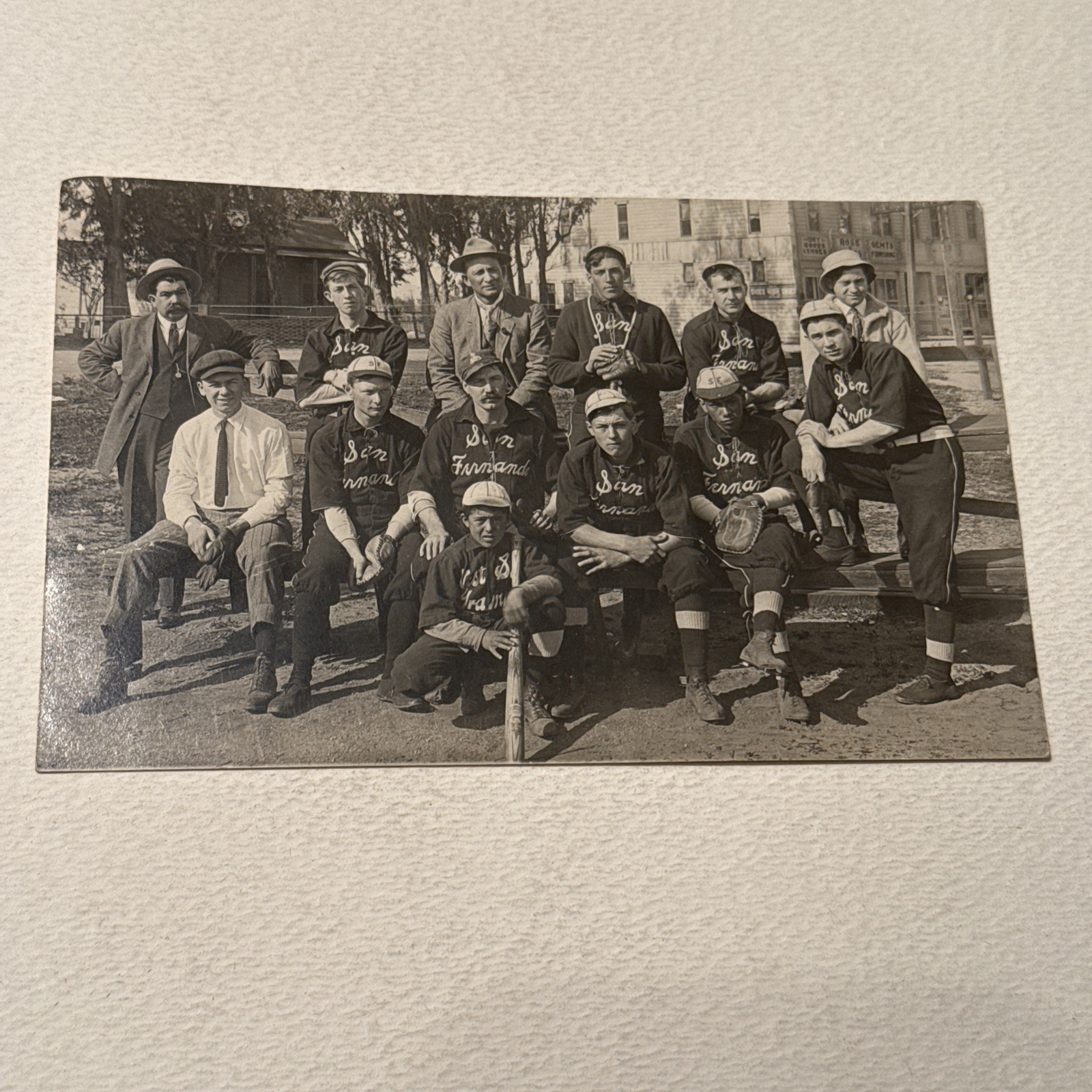 San Fernando California Early Baseball 1910 Real Photo Postcard