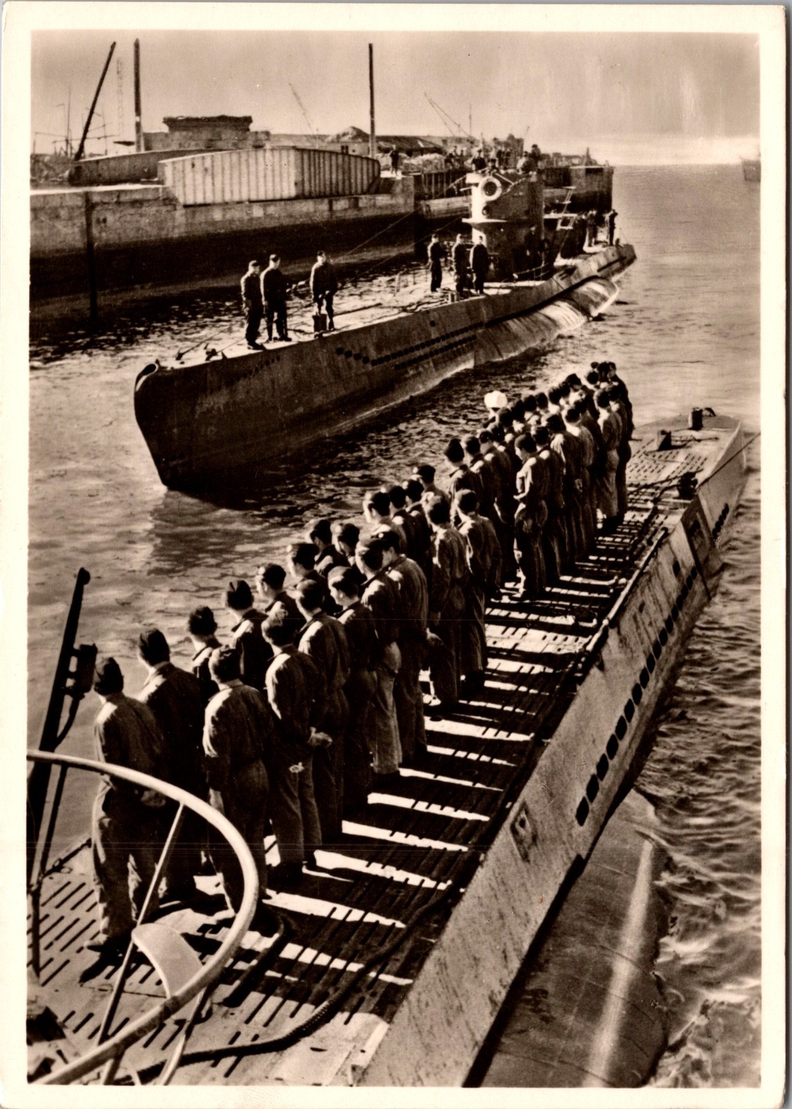 Germany U Boat Submarine Sailing World War 2 Real Photo Postcard