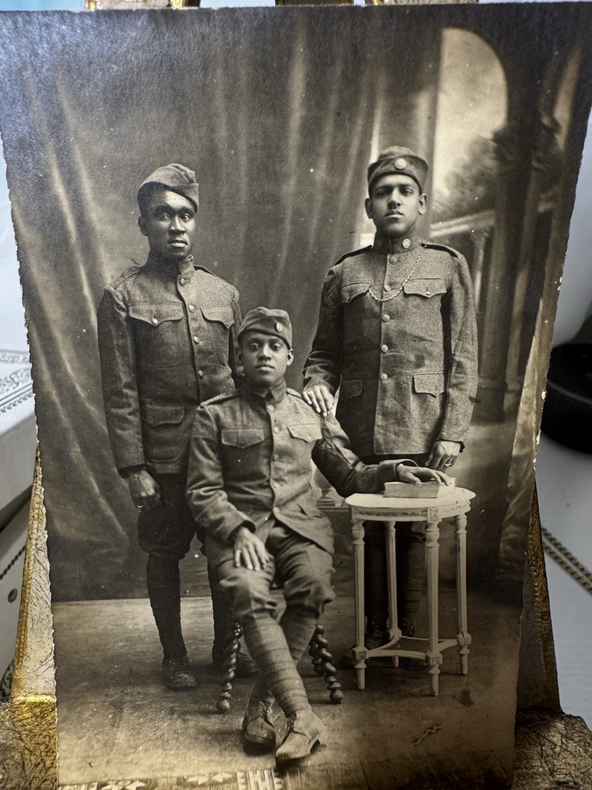 African American Soldiers World War 1 Real Photo Postcard