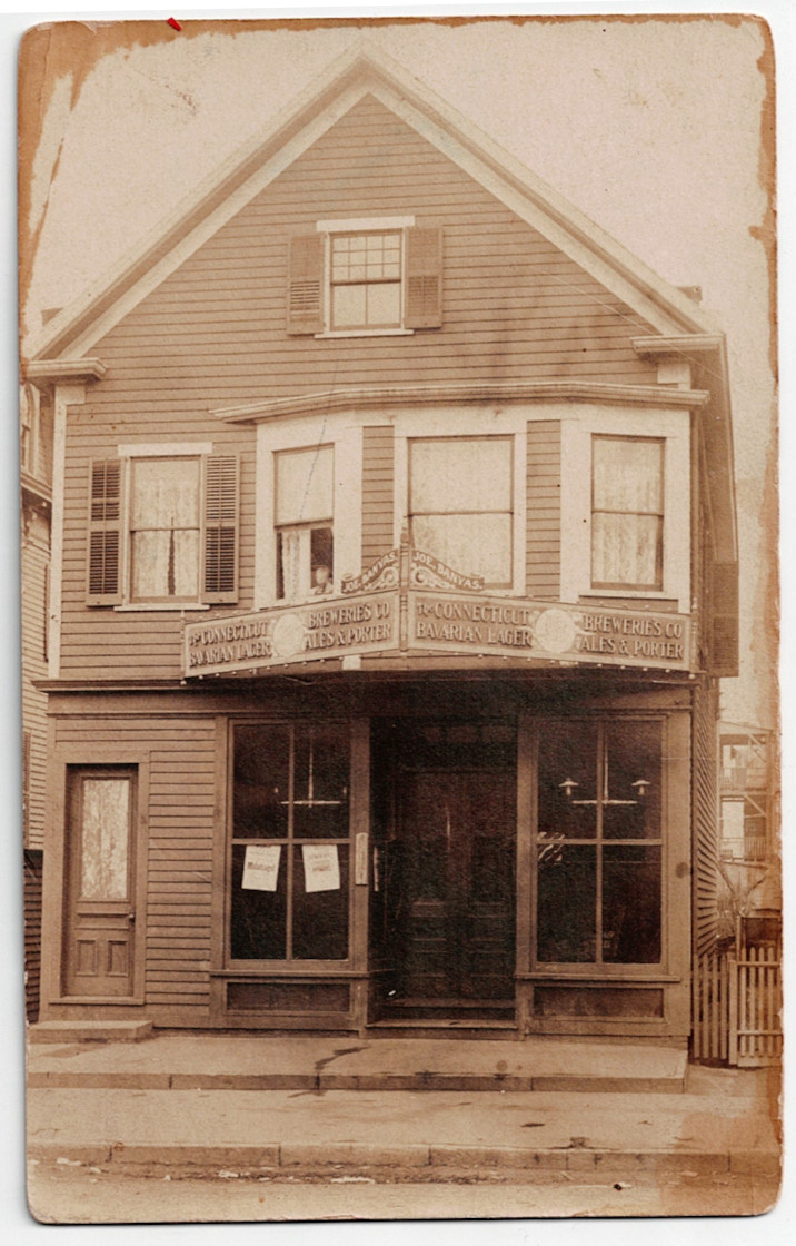 Bridgeport Connecticut Joseph Banyas Saloon Beer Bar Brewery Advertising Real Photo Postcard