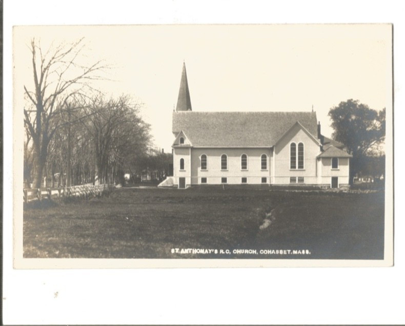 Cohasset Massachusetts St. Anthony's Church Roman Catholic Real Photo Postcard