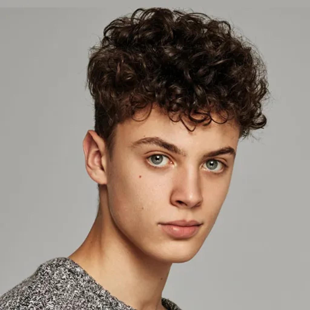 Natural curls hairstyle for male | HairstyleAI