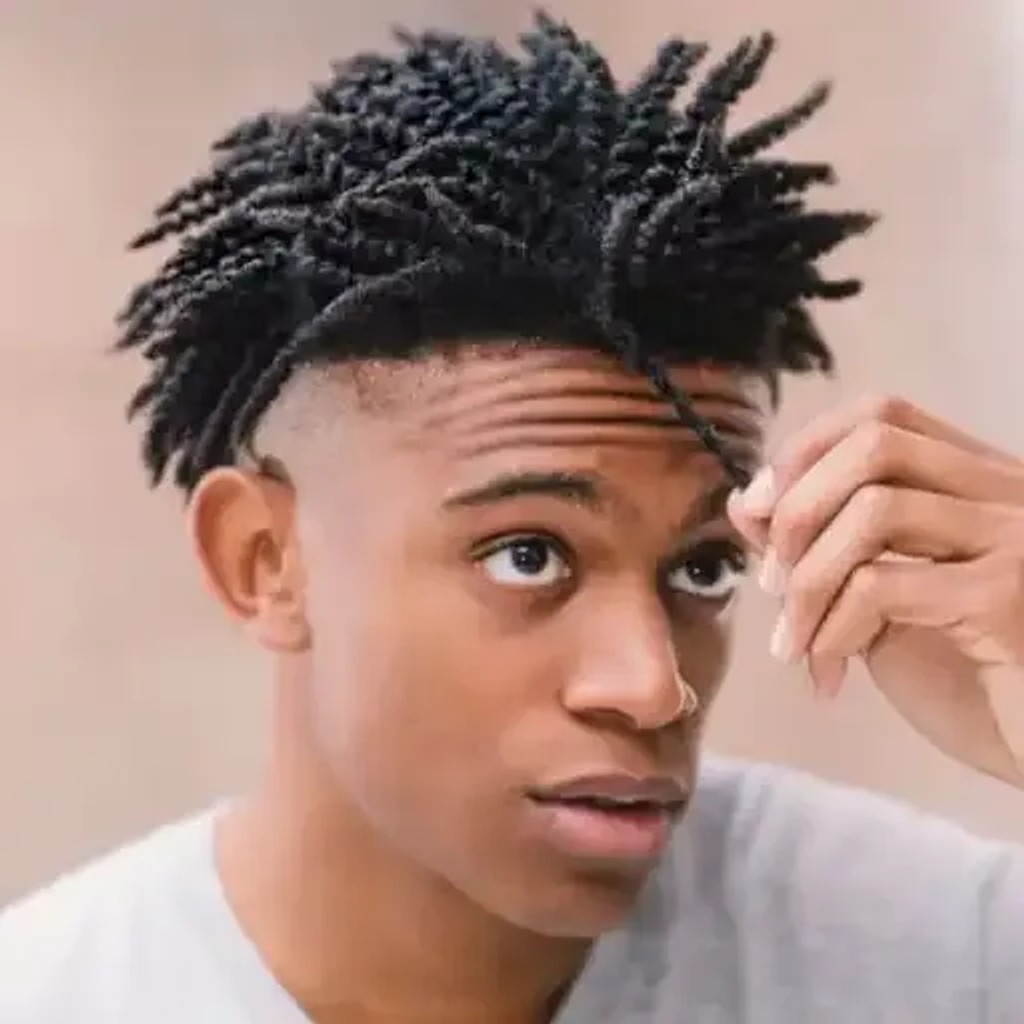 twist out hairstyle for men | Hair twists black, Cornrow hairstyles for men,  Hair twist curls