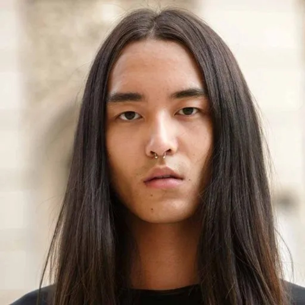 Long straight hairstyle for male | HairstyleAI