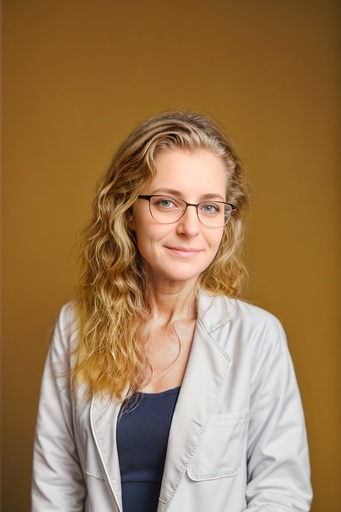 Doctor posing for professional headshots