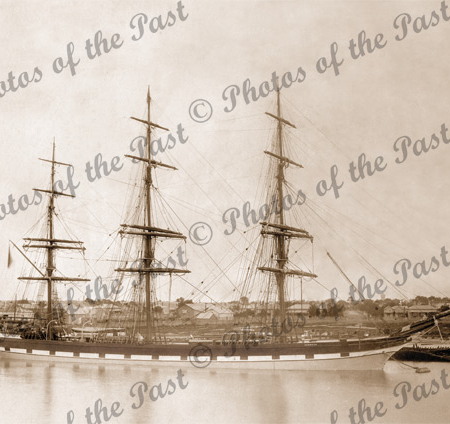 3m ship EARNOCK moored Port Adelaide, South Australia c1890s