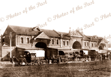 East Terrace, Adelaide SA, c1890s, South Australia, carriages, market
