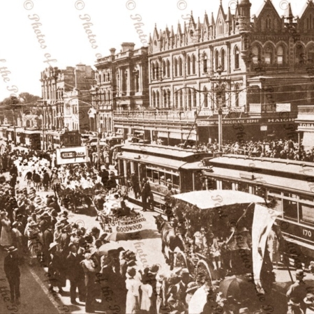 St.Patrick's Day parade, King William St. Adelaide, South Australia 1923