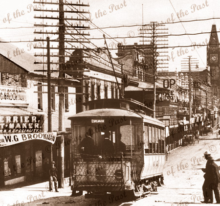 Barrack St, Perth, WA 1901. Western Australia. Tram
