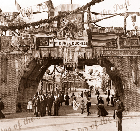Chinese Arch, Ballarat, Vic. Duke of York visit. 1901. Victoria