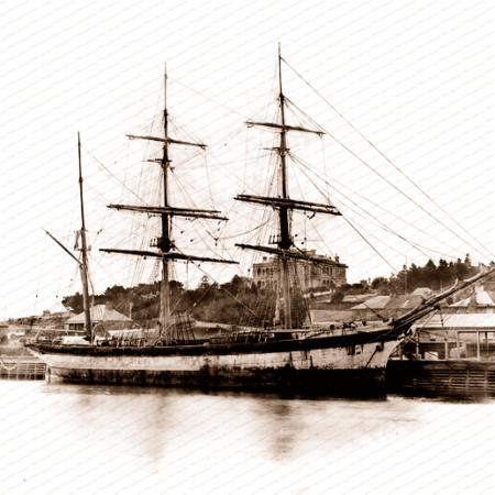 3m Barque OBERON at Hobart, Tasmania. Built 1878