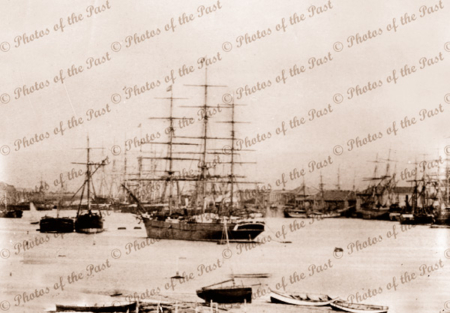 Port Adelaide shipping, SA. South Australia. 1880s