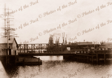 Fisher Bridge, Port Adelaide, SA. c1910s. South Australia.