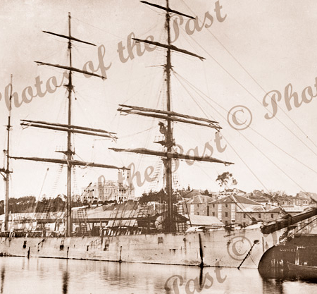 3M Barque GLENGARRY at wharf. Ship. Built1877