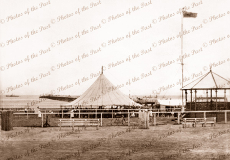 Semaphore foreshore showing steam riding gallery?        14 November 1898.  Jetty. Carosel. South Australia