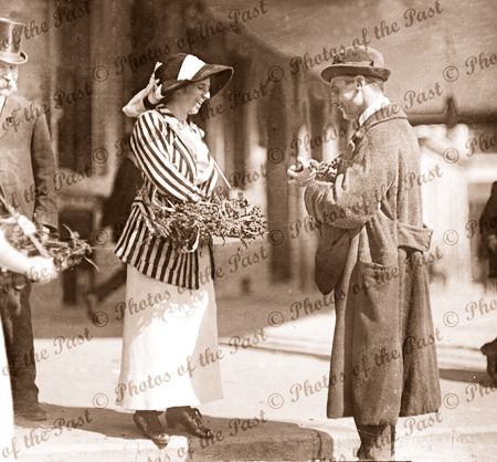 Wattle Day, Adelaide, SA. South Australia, 1918