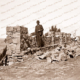 Bluestone wall under construction at Mt. Defiance. Great Ocean Road. Vic. c1930s