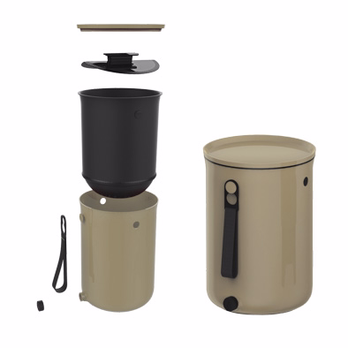 Bokashi Organko 2 Compostbak Beige 1Kg Bran - 23.3Xh32.3Cm - 9.6L