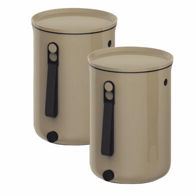 Bokashi Organko 2 S2 Compostbak Beige 23.3X32.5Cm-Compostbak 9.6L-1Kg Bran