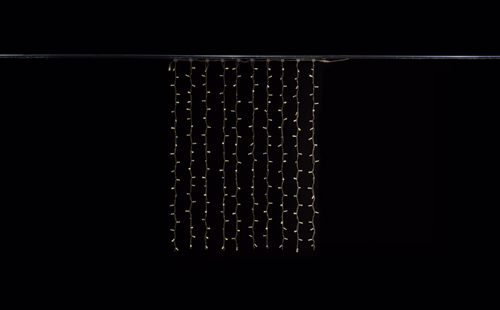 Proline Curtain Led 1.5X2M 220L Ww Start Fil Blanc - 230V - 10Str - 5Xconnect