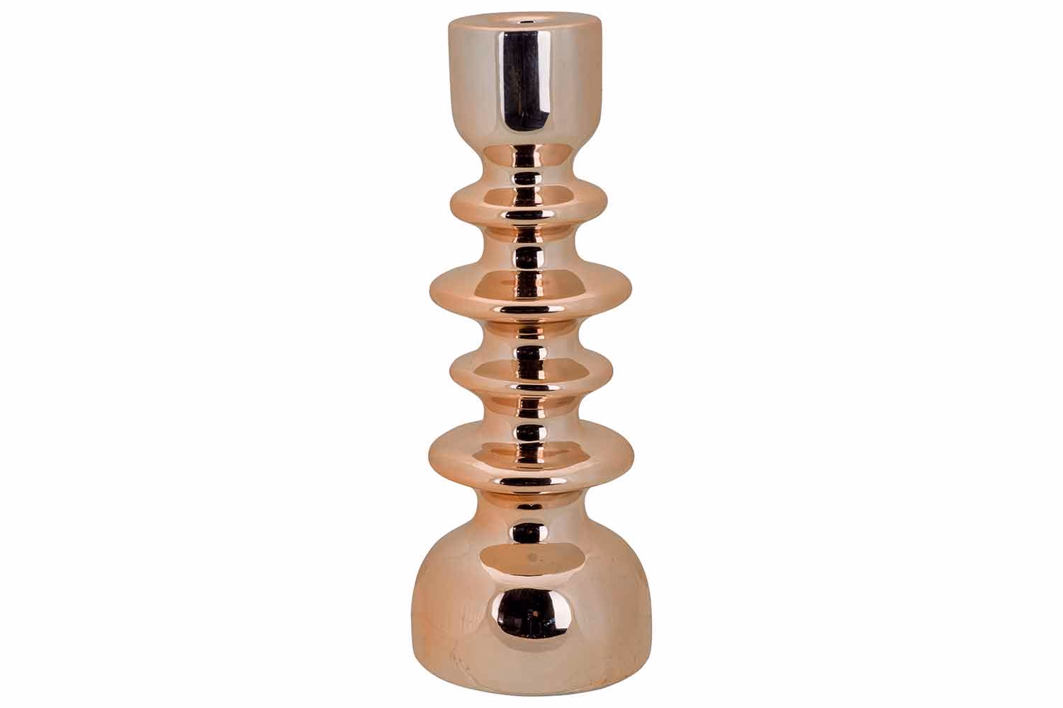 Leuchter Stacked Kupfer 9,5X9,5Xh25,5Cmrund Keramik