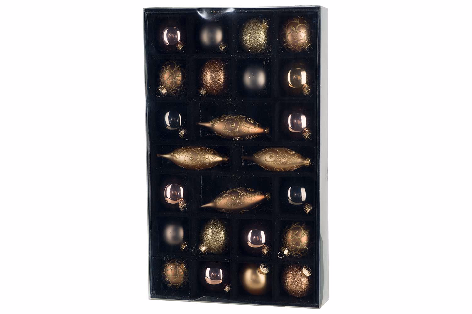 Weihnachtskugel Nid Mix Bruin Gold Glas