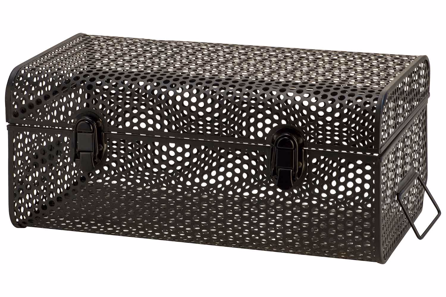 Koffer Perforated Zwart 40X23,5Xh17Cm Me Taal