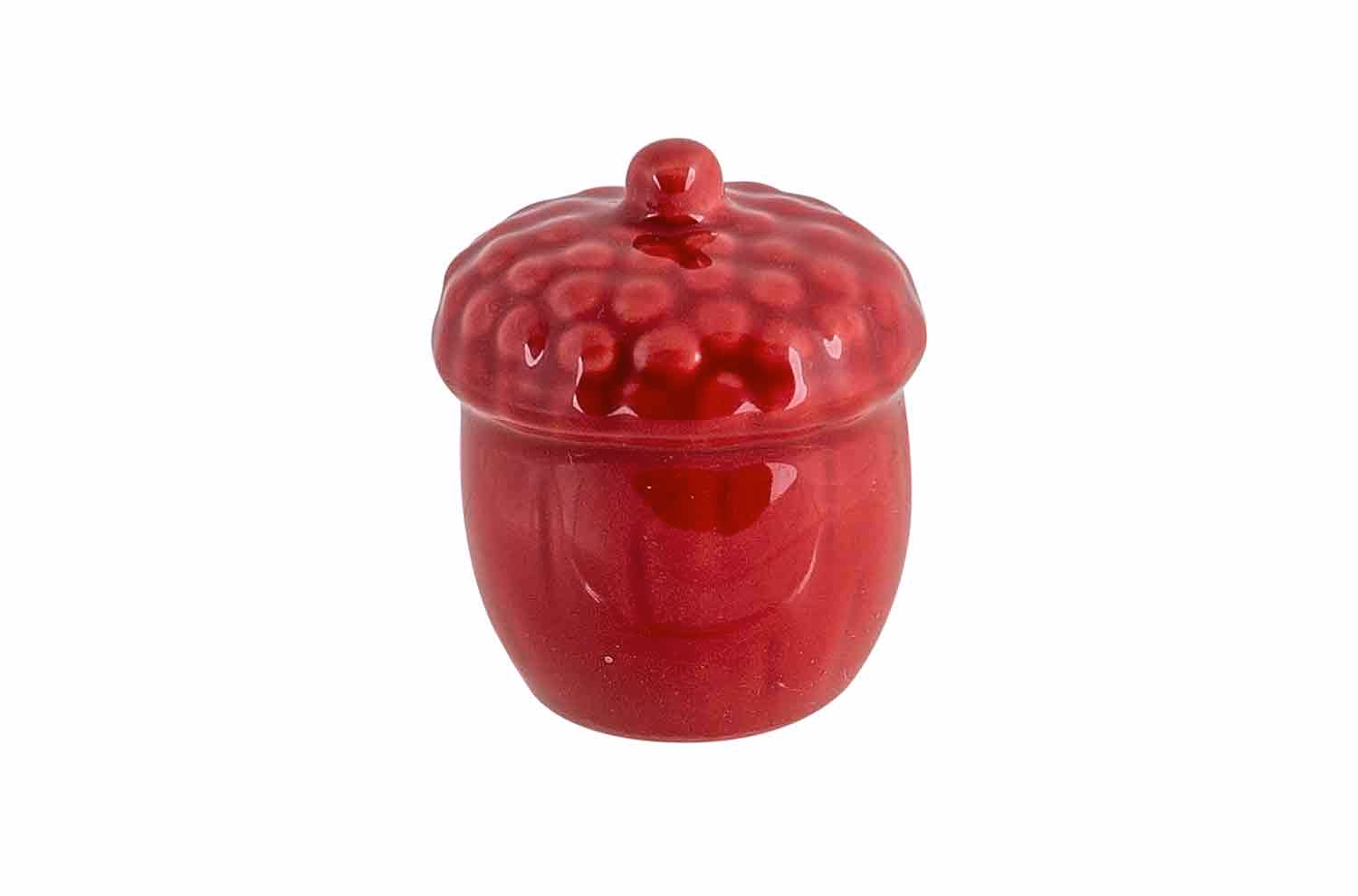 Eikel Rood 5,5X5,5Xh6,8Cm Aardewerk