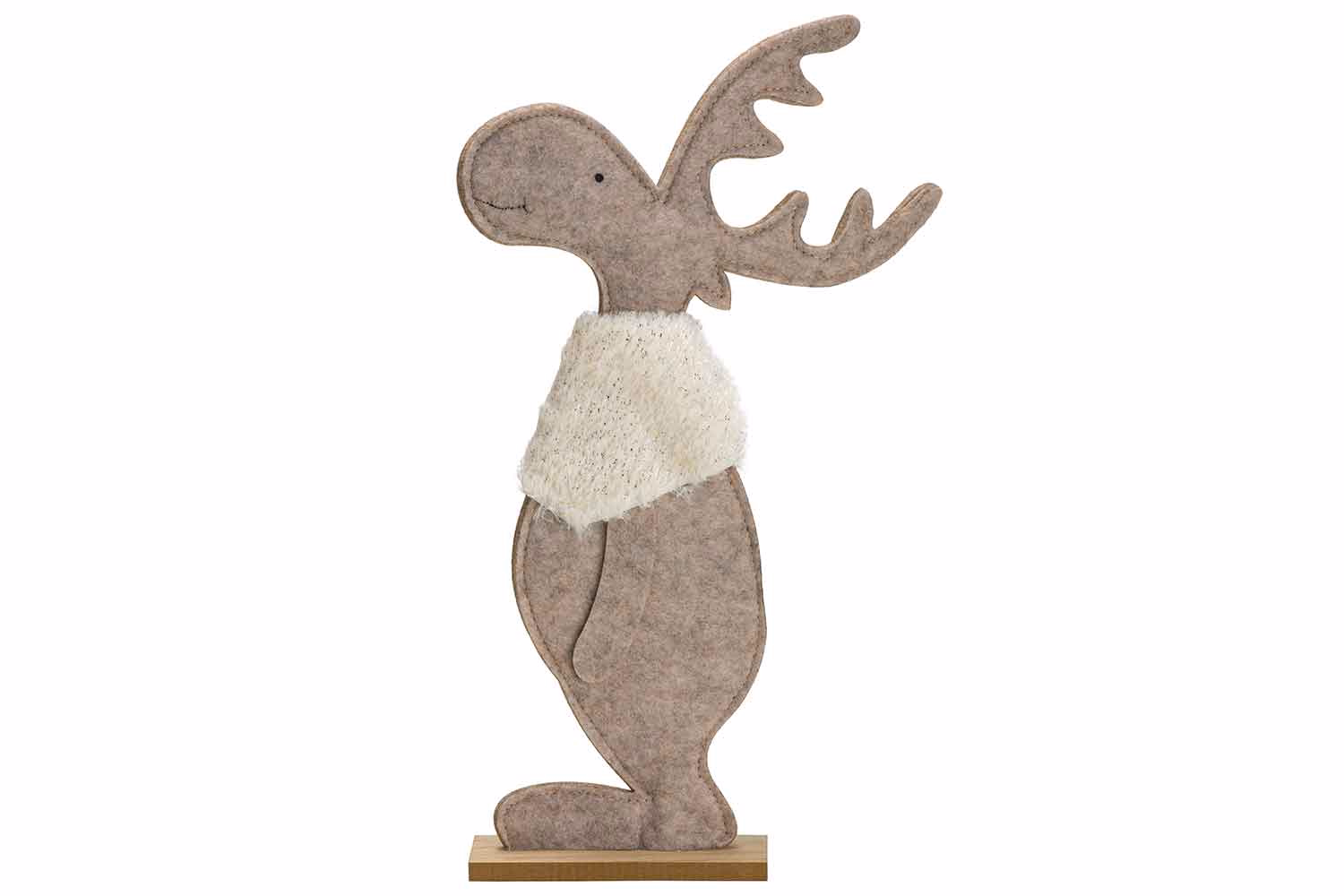 Reindeer Light Grey 14X4,5Xh41Cm Felt