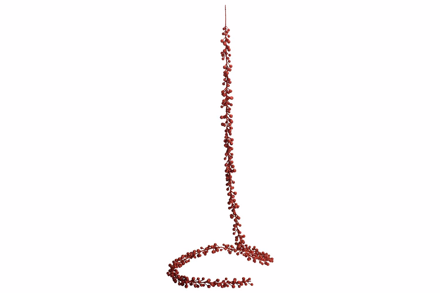 Beerengirlande Glitter Rot D3Xh230Cm Kunststoff