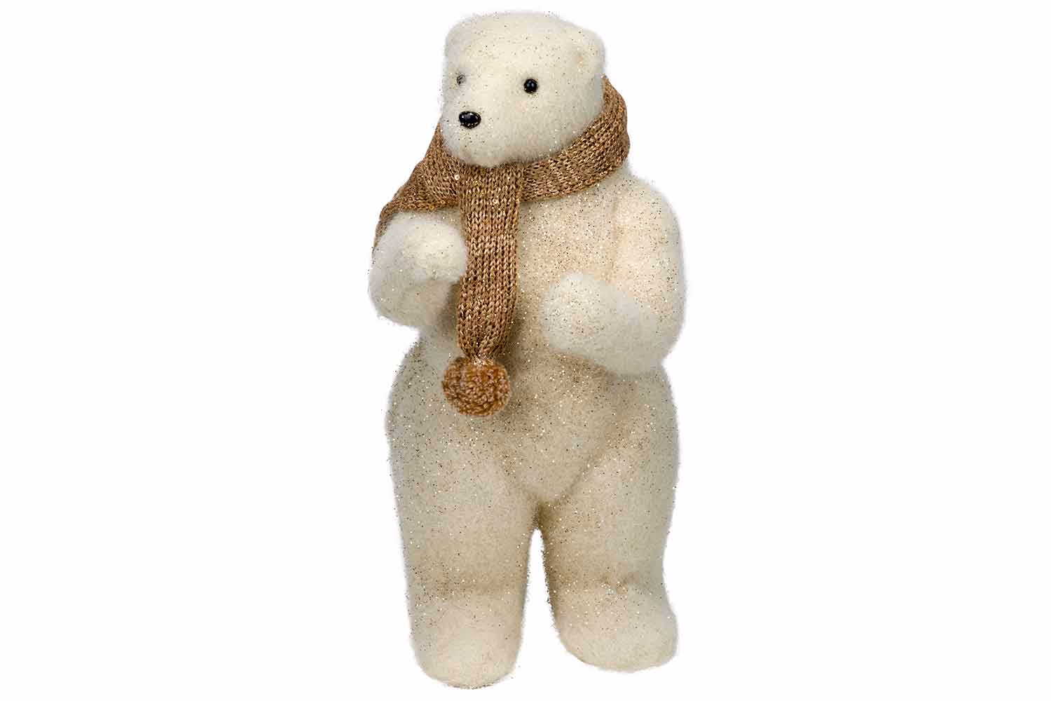 Bear Golden Scarf Cream 22X20Xh39Cm Foam