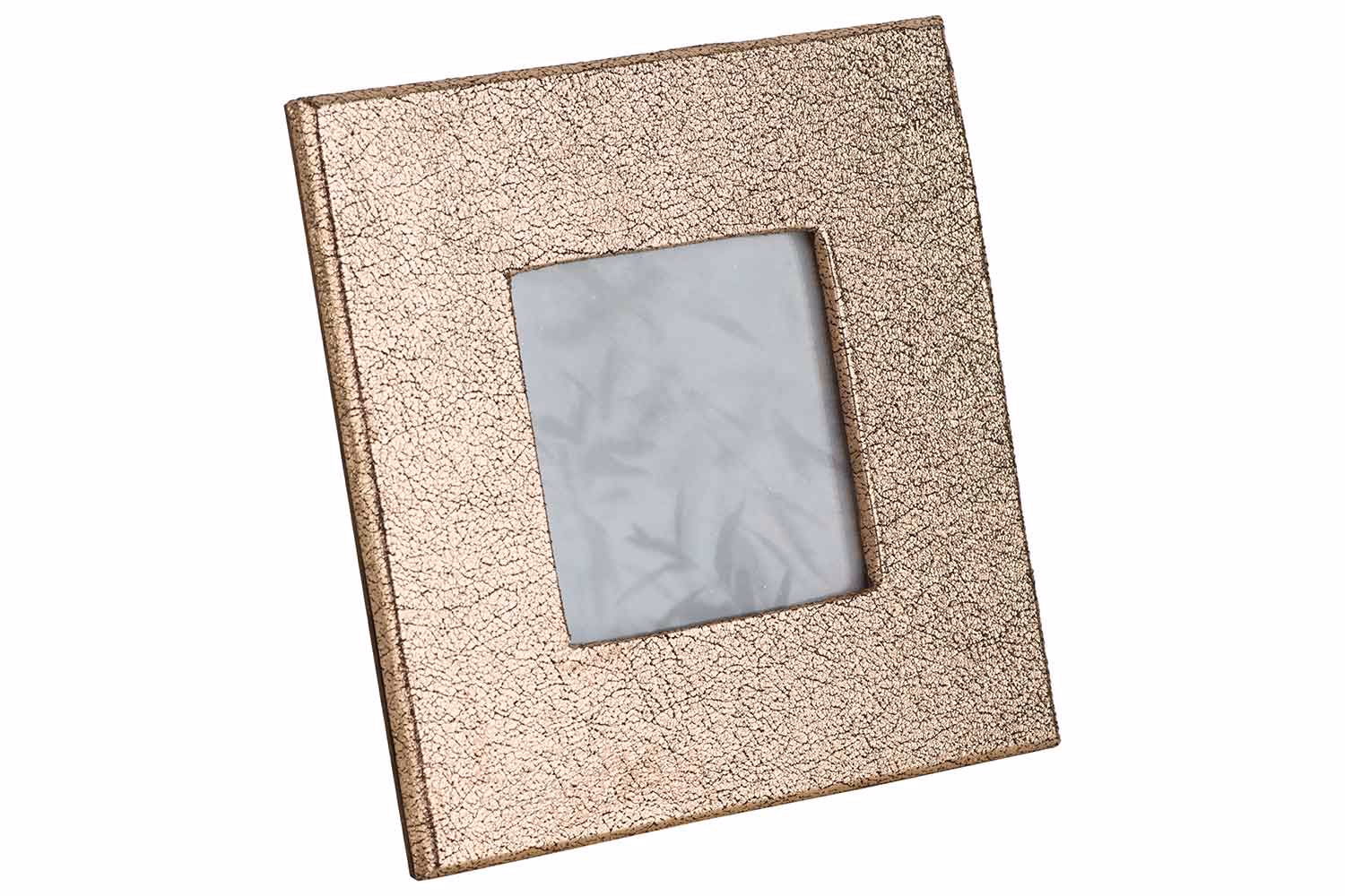 Cadre Photo Cuivre 20X20Xh2Cm Carre Bois