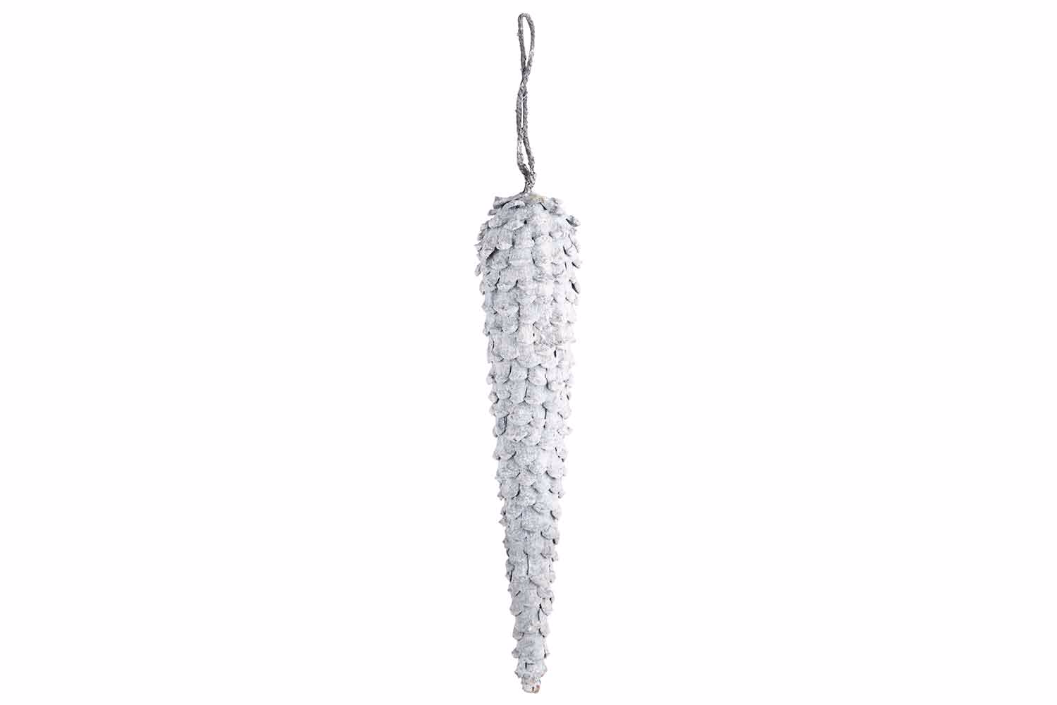 Hanger Icicle Pinecone Grau 6X6Xh28Cm Kunststoff
