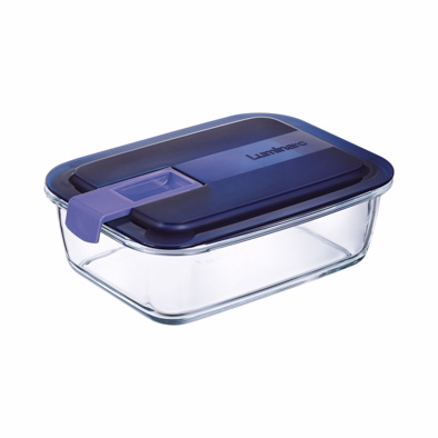 Easy Box Rechthoek 122Cl Blauw Deksel Tempered Sodo