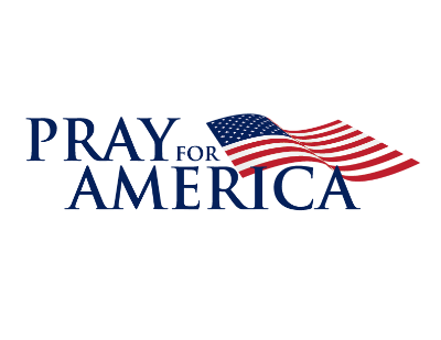 Pray for america logo final small vector