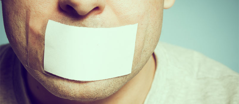 Free speech tape mouth