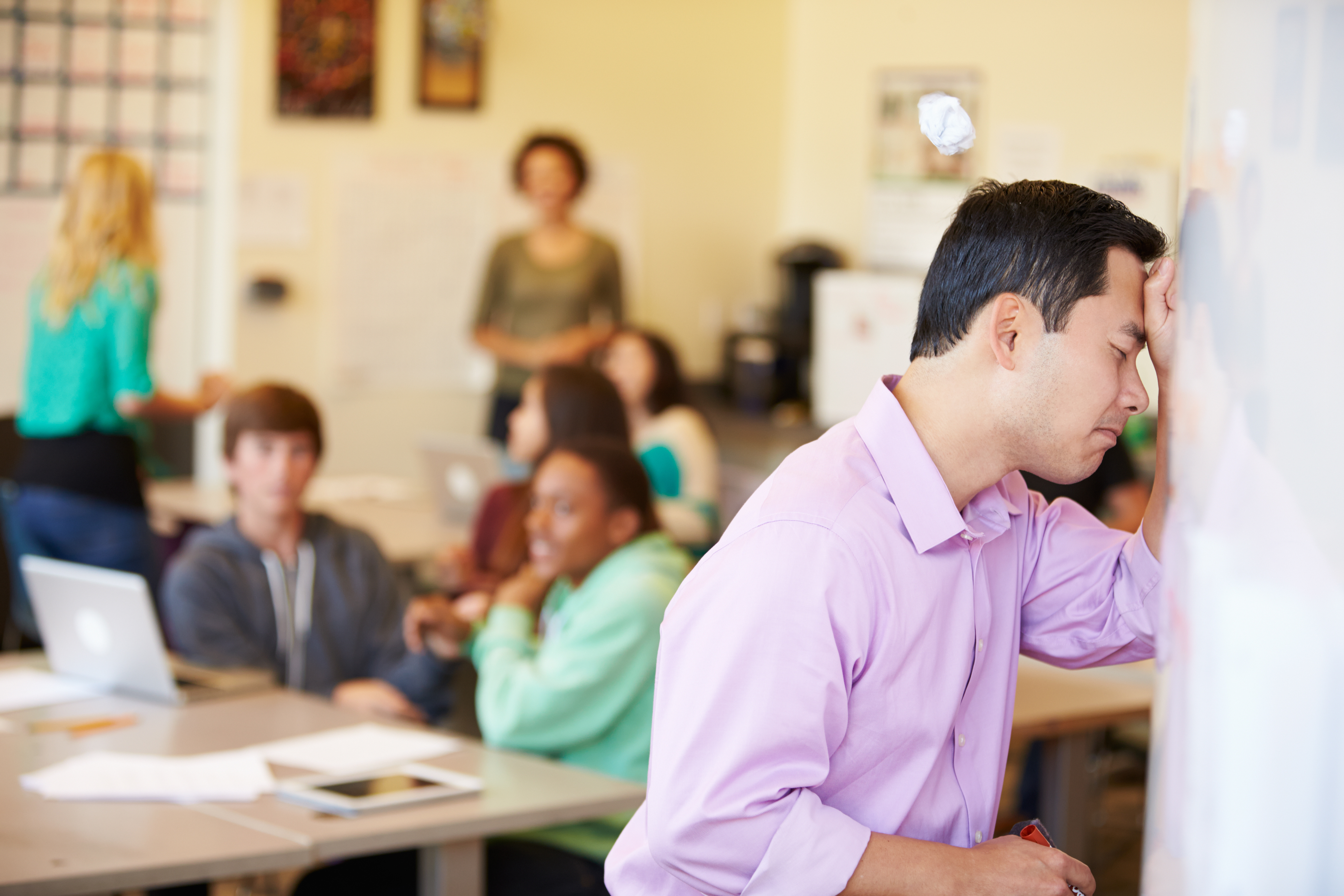 Distressed teacher disruptive students