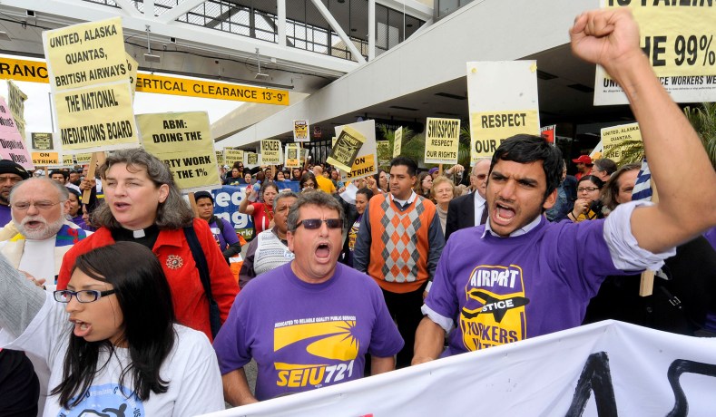 Seiu union protest